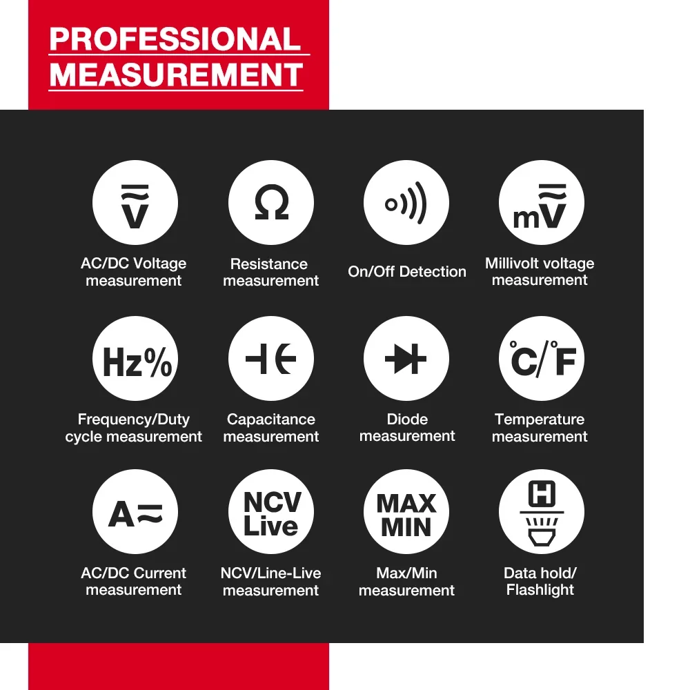 

Идеальный 2025Perfect Habotest, хорошая цена, перезаряжаемый 6000 отсчетов, мультиметры True RMS, умный счетчик, тестер электричества, мультиметр