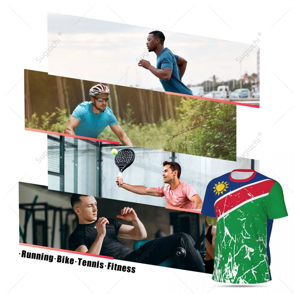 Camiseta deportiva con estampado 3D de grano de la bandera de Argentina para hombre, diseño exclusivo, para correr, bicicleta, fútbol, tenis, Fitness, Camiseta corta para fanáticos de la malla