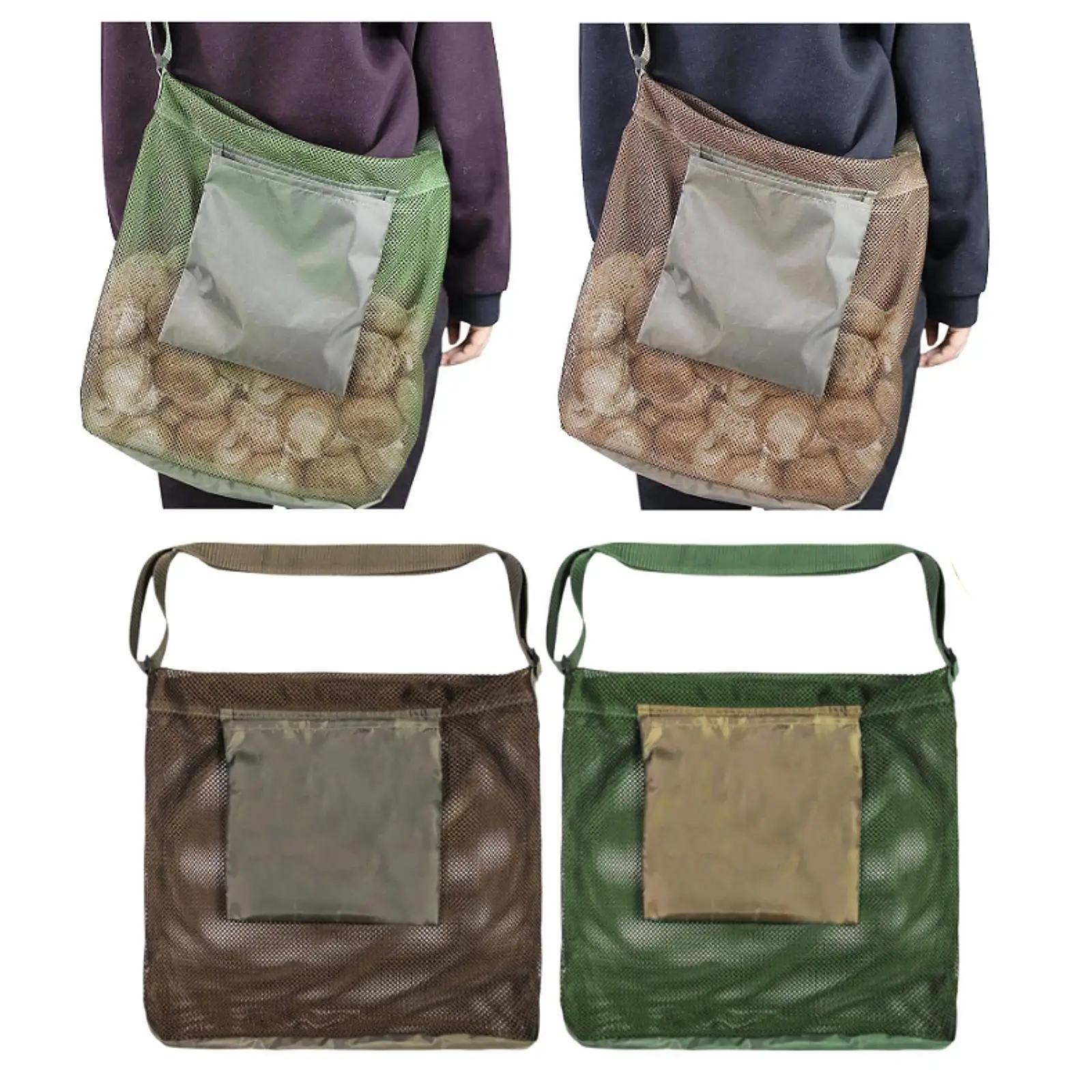 حقيبة تعريف الفطر بسعة كبيرة للسفر والبقالة والحديقة