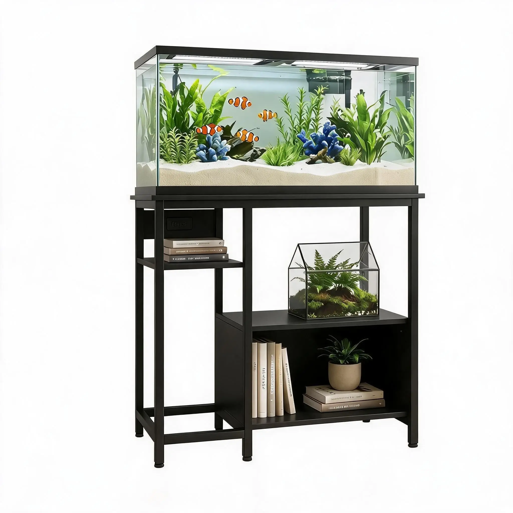 40-50 Gallon Aquarium Stand, 600LBS Heavy Duty, Power Outlet