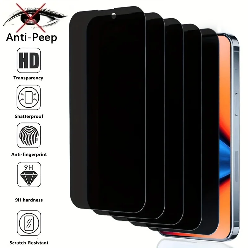 Privacy Screen Protector For Xiaomi Redmi Note 13 10 11 12 Pro Plus 12S 11S 10S 9S 8T 9 13C 12C 10C 10A Anti-Spy Tempered Glass