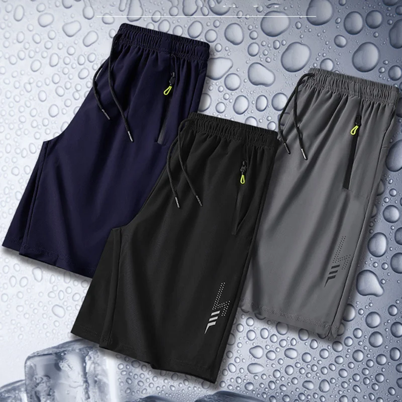 3-2-1Pcs Summer Shorts Men Fitness Workout Quick Dry Short Pants Elastic Jogging Sportswear Thin Breathable Beach Running Shorts