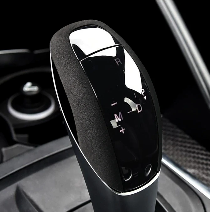 

Car Suede Leather Gear Shift Knob Cover Trim Frame For Alfa Romeo Stelvio 2017 2018 Giulia 2016 2017 2018 Interior Accessories