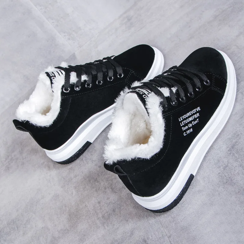 Winter 2022 Cotton Shoe Female New Korean Version With Velvet Low Top Students Thick Soles and Thick Warm Snow Cotton Boots