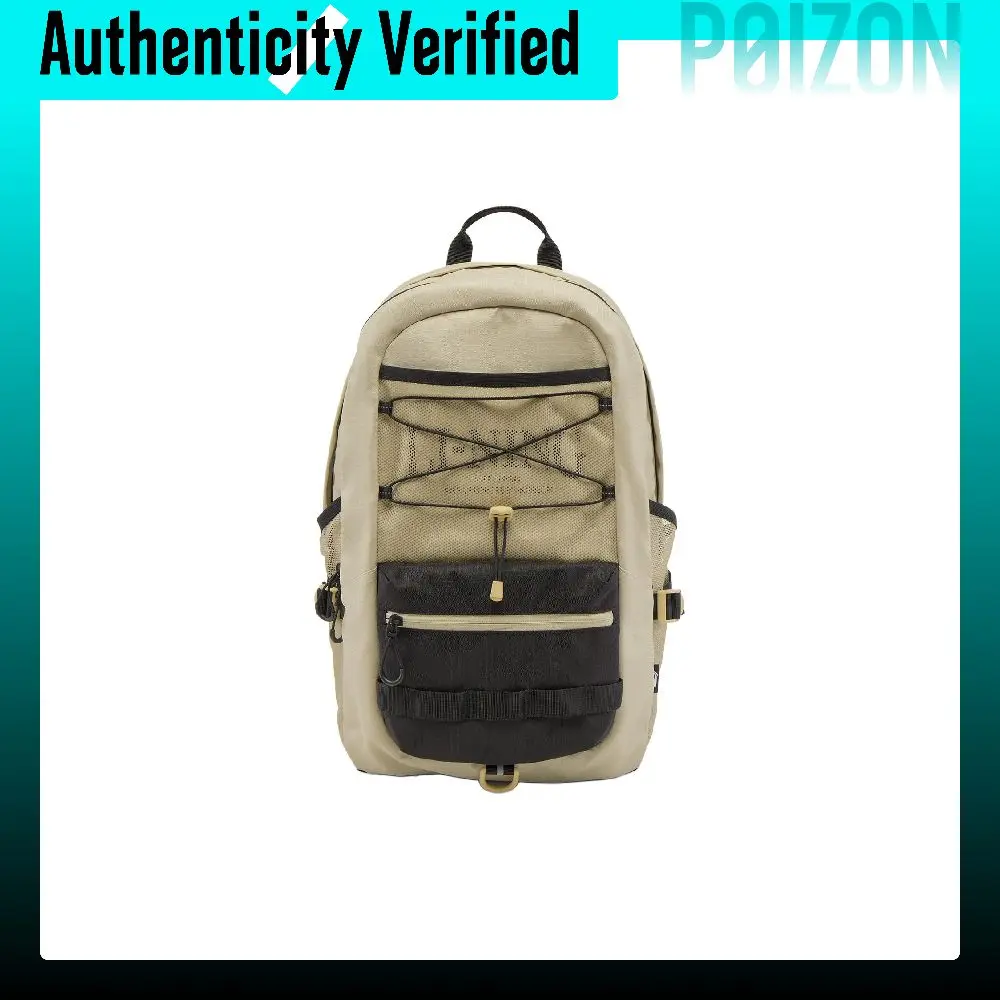Li Ning Sports Life Collection Polyester Backpack Unisex Plain Khaki ABSV241-2