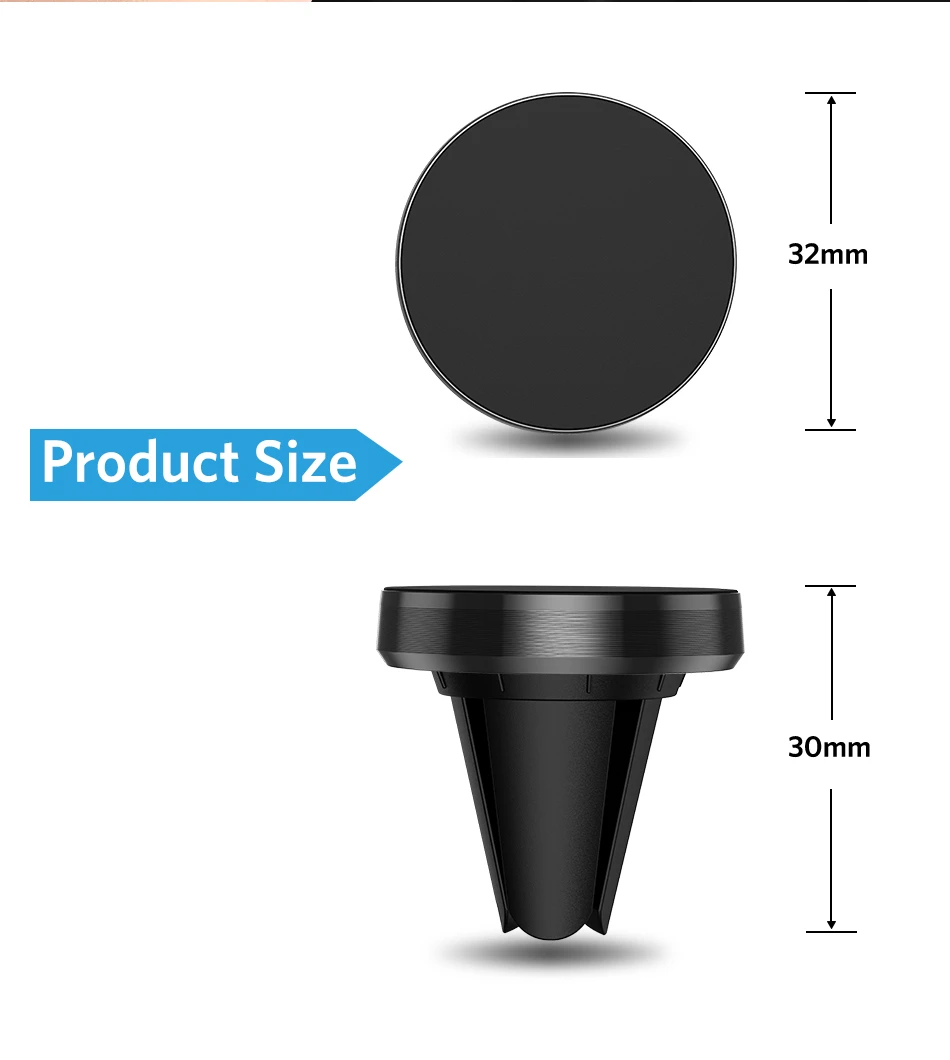 Auto Magnetische Halter Universal Air Vent Halterung Ständer Zubehör Für iPhone Samsung Xiaomi Magnet Halter Stehen im Auto Handy – Detail 9