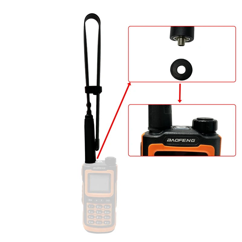 اسلكية تخاطب طوي CS هوائي تكتيكي SMA-أنثى ل Baofeng UV16 5R 10R 888S UV-25 5RH PRO K5 PLUS هام راديو الملحقات