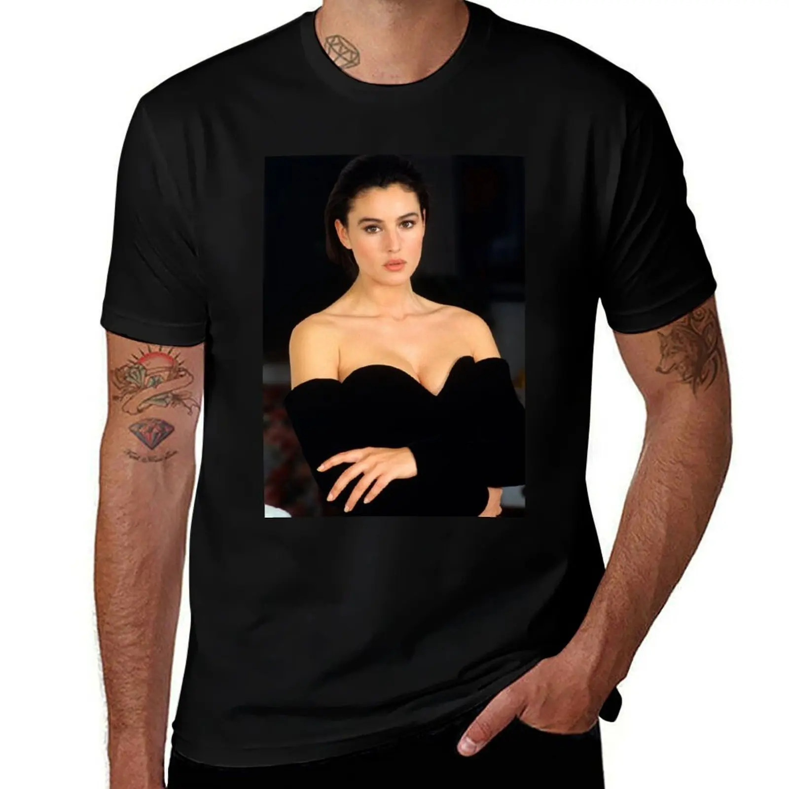 Camiseta Monica Bellucci, ropa informal de uso diario, top de manga corta