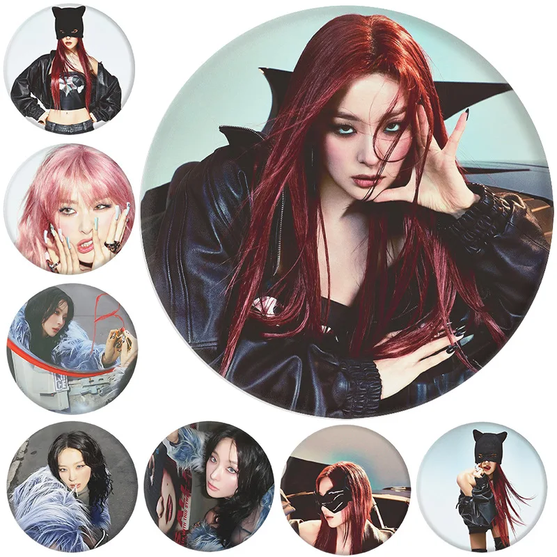 

KPOP SEULGI Accidentally On Purpose Solo Album Badge Brooches Fashion Photo Ptint Mirror Keyring Bag Key Pendant Fans Decor Gift