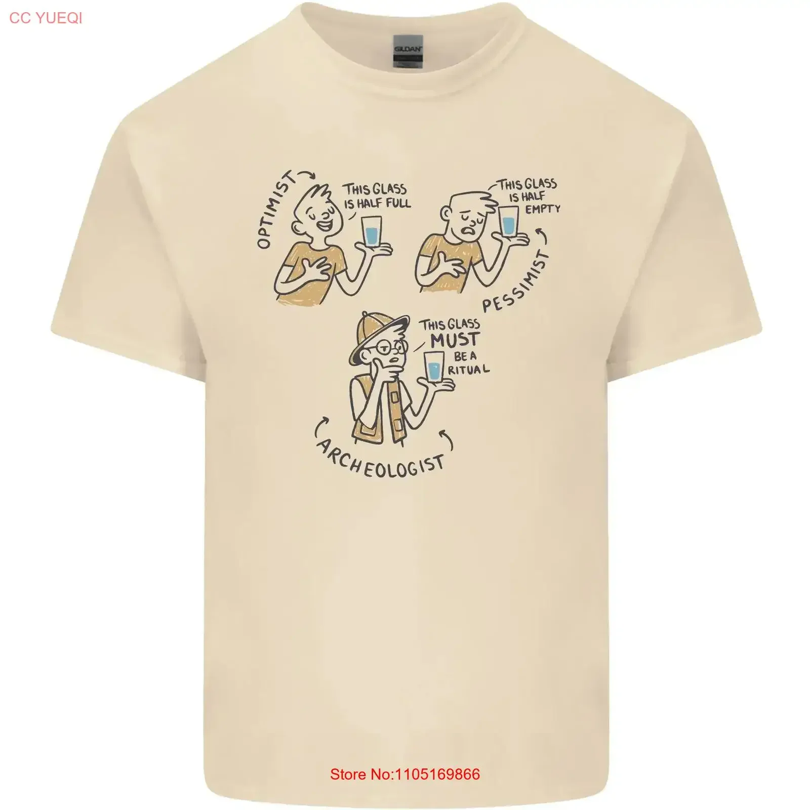 Archaeologist Funny Glass Archaeology Men's Cotton T Shirt vintage Washed Casual designer clothes Breathable homme