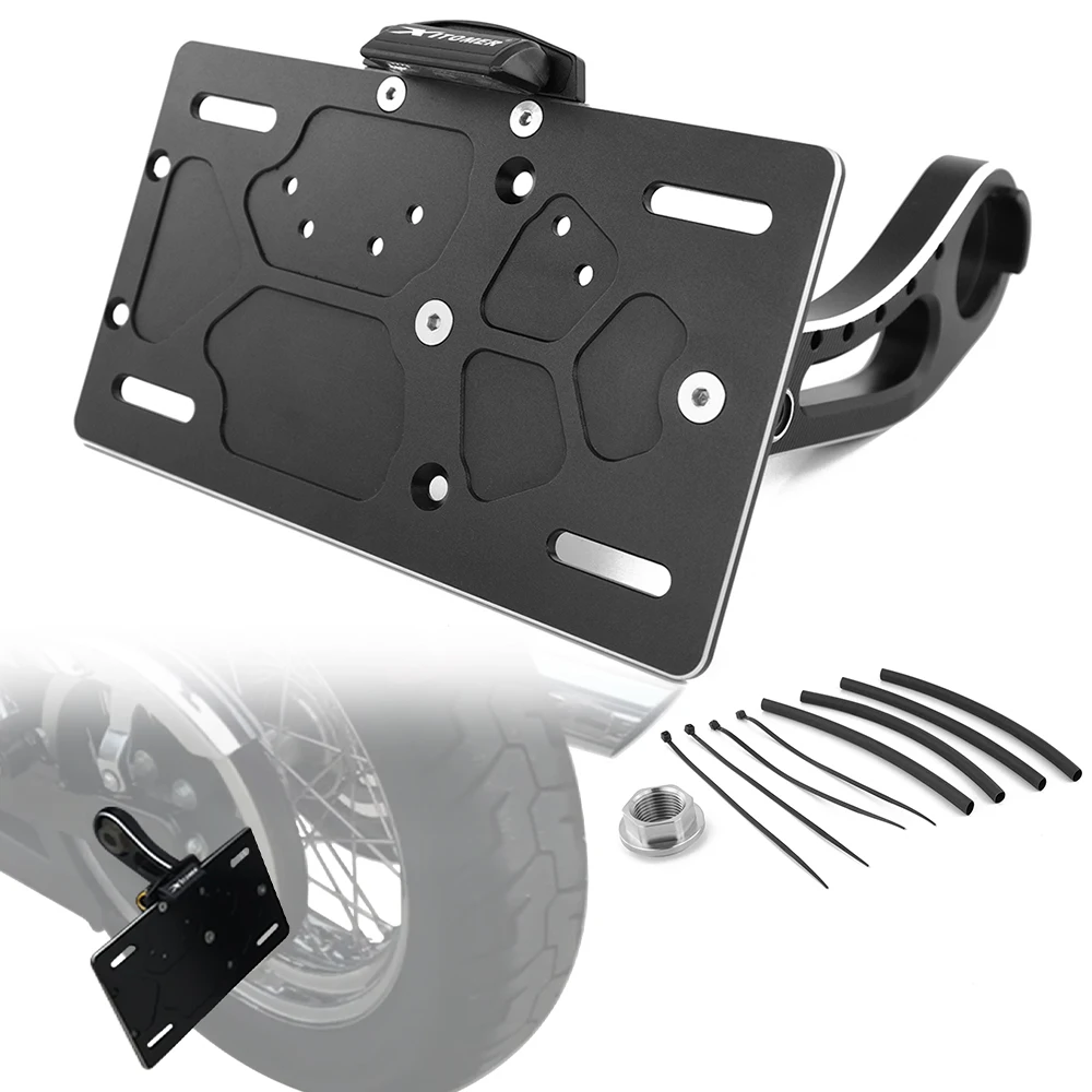 

For Harley Davidson Dyna Softtail Sportster 2008-2016 Motorcycle Side Mount License Plate Holder Bracket Fender Eliminator kit