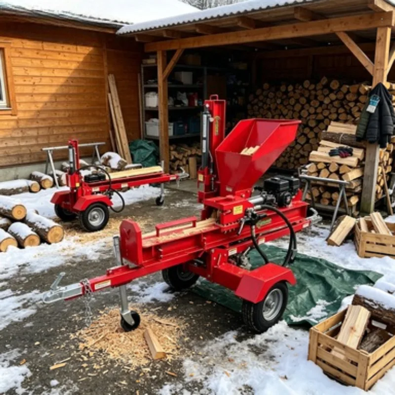 Electric Hydraulic Wood Splitter Log Splitter Heavy Duty Firewood Processor Machine High Performance for Home Farm Use