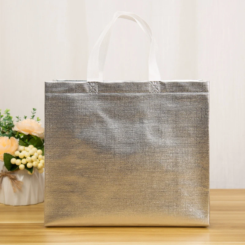 Fashion Shiny Laser Foldable Shopping Bag Eco-Friendly Tote Folding Pouch Reusable Grocery Bag Large-capacity Shopping Bags