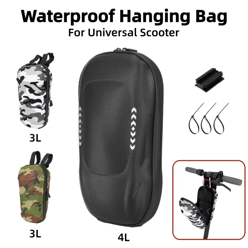 

Universal Electric Scooter Hanging Bag 3L 4L Waterproof Hard Shell Bag Easy to Disassemble Large Capacity Portable Front Bags