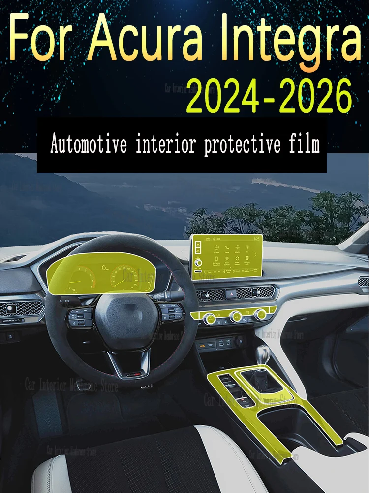 

Для Acura Integra (2023-2026) панель коробки передач навигационный экран автомобильный интерьер защитная пленка из ТПУ наклейка против царапин