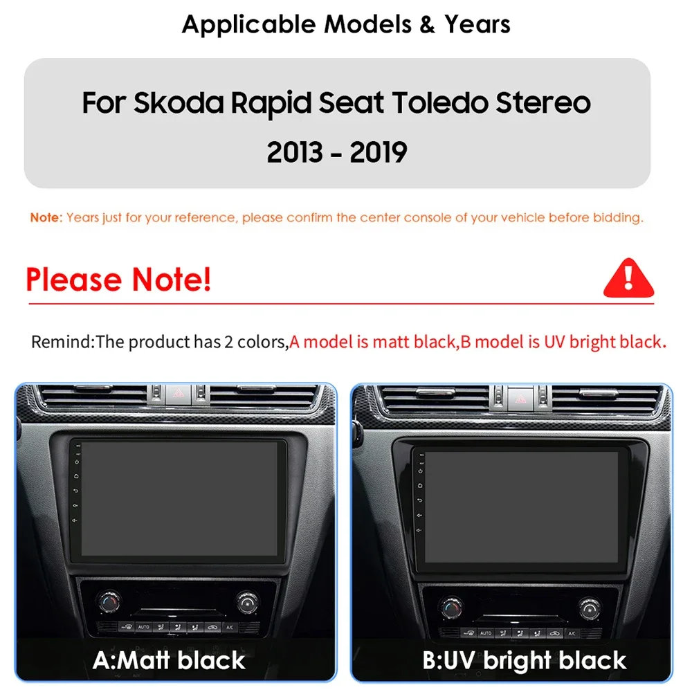 Carplay 4G DSP QLED Screen 2din Android Autoradio for Skoda Rapid 2013-2019 Seat Toledo Car Radio Multimedia Video Player GPS BT