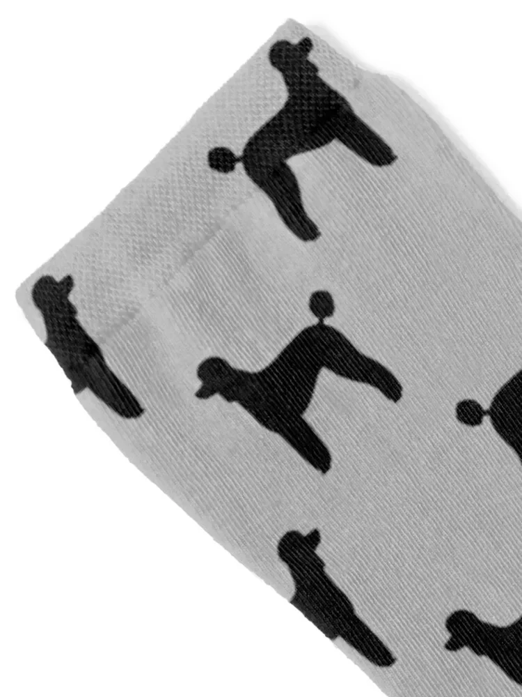 Black Standard Poodle Silhouette(s) Socks gifts snow Crossfit with print Socks Women's Men's