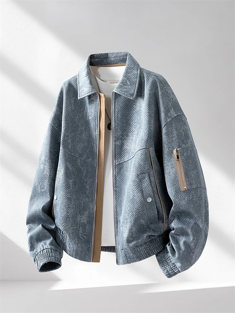 

Ретро-модная американская рабочая куртка-жакет для мужчин, повседневное пальто с отложным воротником, весна-осень, новая коллекция, легкое, люксовое брендовое изделие