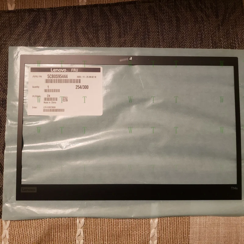 

Совершенно новый мм для Lenovo ThinkPad T14s, лицевая панель ЖК-дисплея без ИК-передней крышки, черный 5CB0S95444