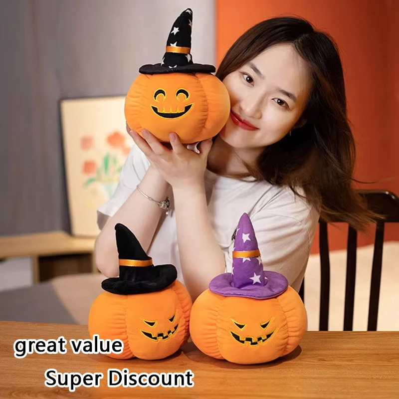 ﻿ 20cm halloween diabo abóbora bonecas bonito dos desenhos animados de pelúcia abraço travesseiro crianças festival presentes decoração do quarto diversão boneca brinquedos de pelúcia