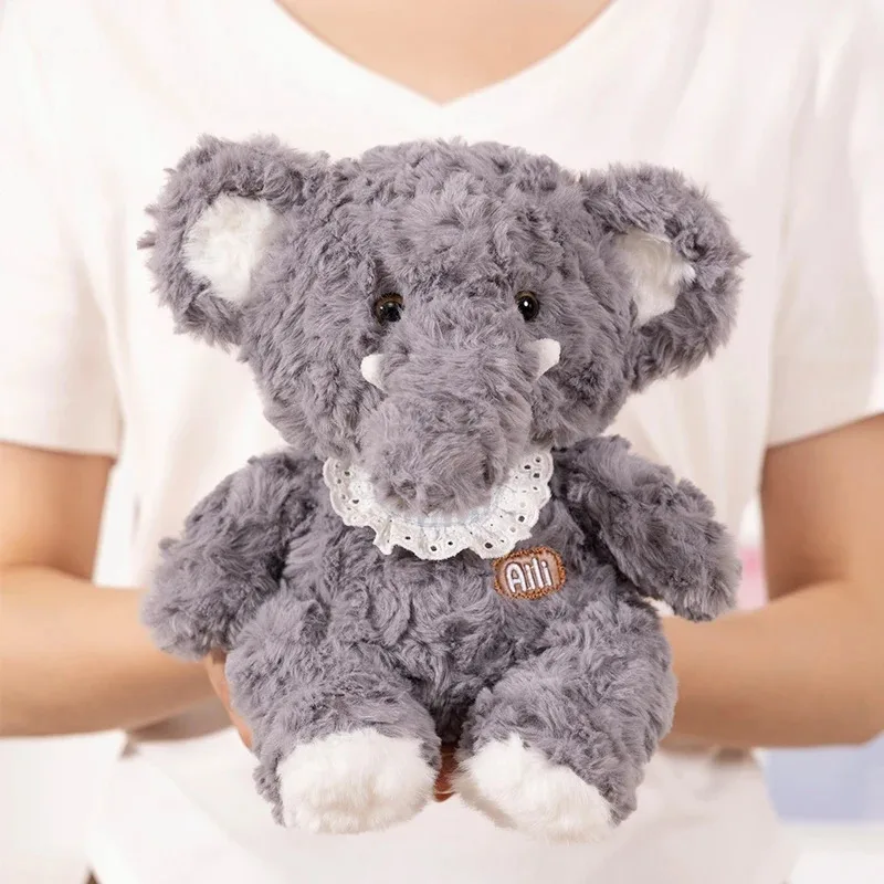 23cm morbido elefante grigio peluche grande elefante giocattoli animali di peluche peluche cuscino di peluche per bambini giocattoli per neonati regalo giocattolo per bambini carino