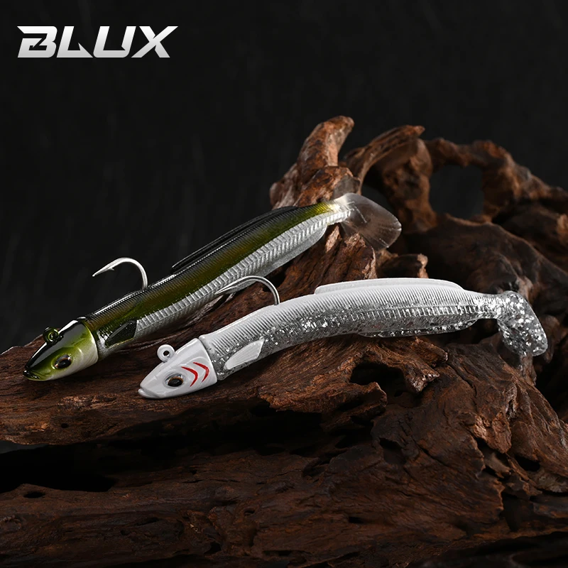 BLUX سعيد Sandeel 8 سنتيمتر 9.6 جرام لينة لايف ثعبان البحر الصيد إغراء مجداف الذيل تهزهز رئيس هوك الفينيل الاهتزاز الطعم الاصطناعي المياه المالحة والعتاد #5