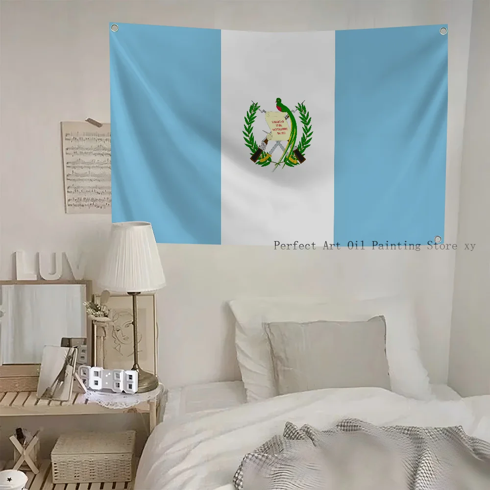 1PC Guatemala Flag Flags And Banners Four Hole Flag Polyester Outdoor Decor Room Aesthetic