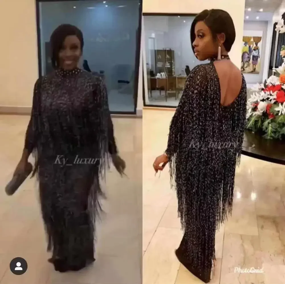 Kostiumy do tańca jazzowego dla tancerzy Lady Bar Dj Club wykonują frędzle sceniczne długie elastyczne urodziny świętuj sukienkę z frędzlami DJ1033