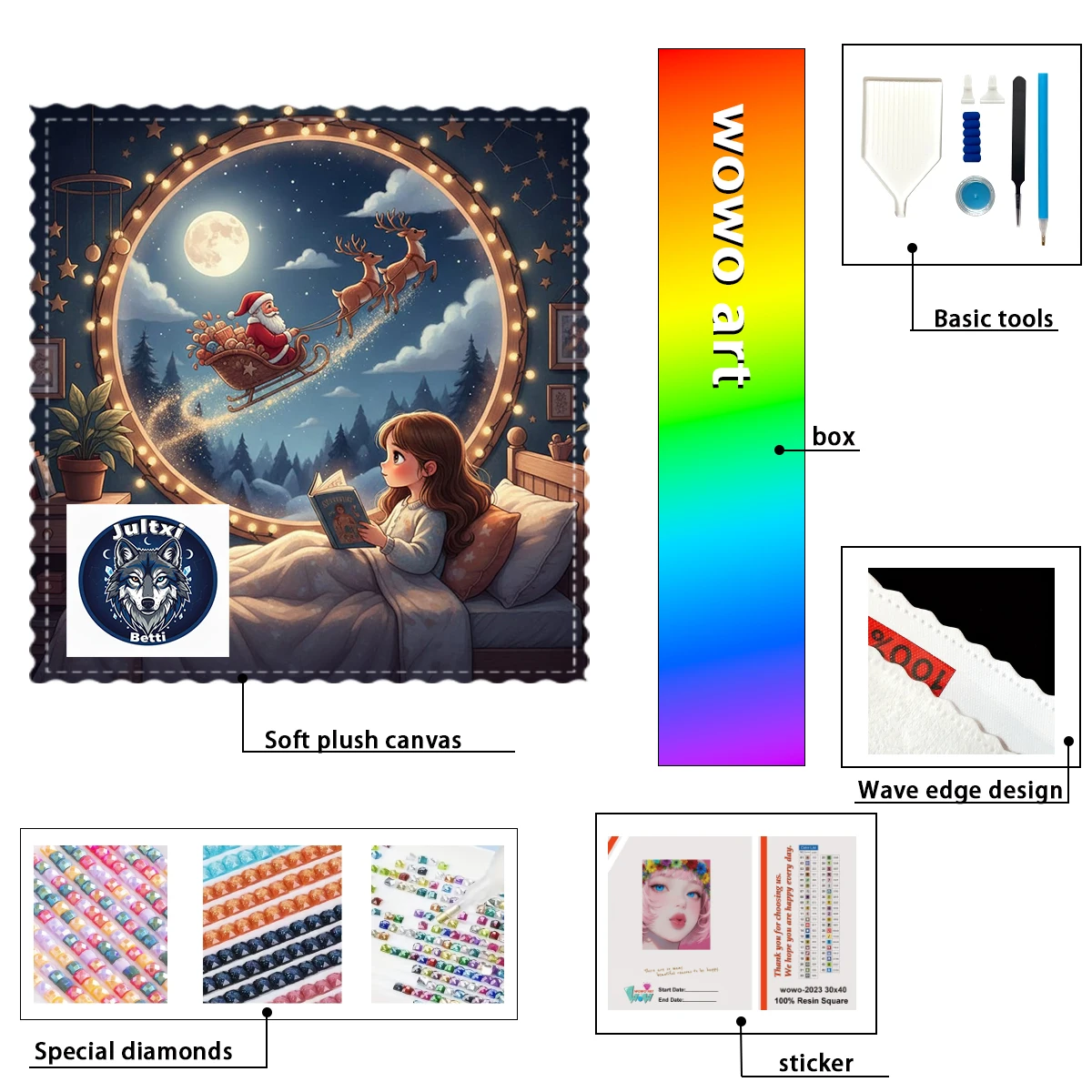 

【Betti_ Diamond Art】A story about Christmas Crystal AB Rhinestone FD Rhinestone Perfect Resin Diamond