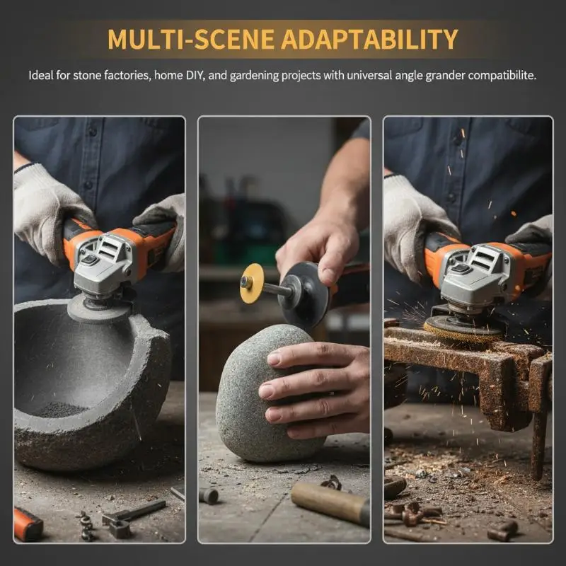 

Алмазные шлифовальные насадки с грибовидной головкой 30/40/50 мм – для обработки внутренних дуг, обрезки и полировки дна чаши на камне, керамике