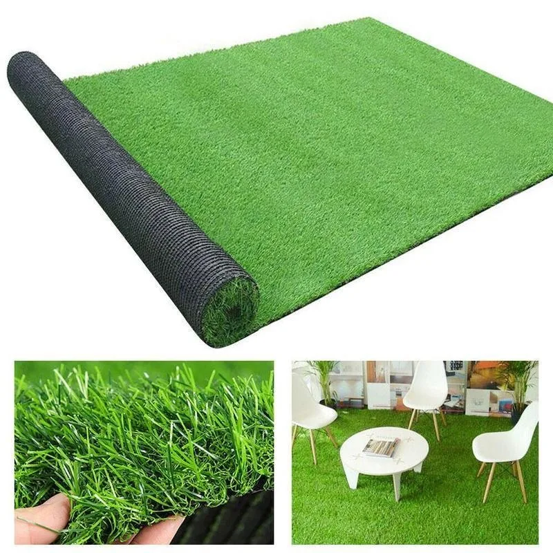 Césped Artificial Sintético Realista, Alfombra Lavable para Jardín, Decoración de Exteriores, Alfombra de Césped Artificial para Interiores, 1/5/10 Piezas