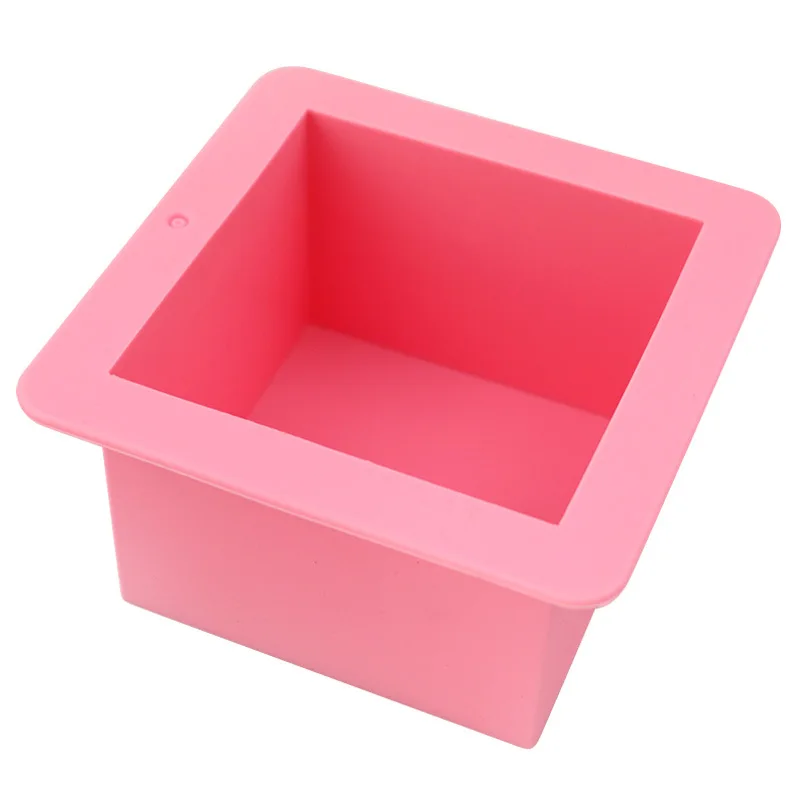 Silicone mold single right-angled square handmade soap tool capacity 430g 9*9cm