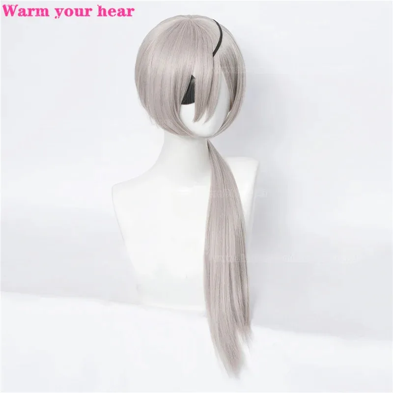 

qq38Аниме COS Quanxi Косплей Серебряная нашивка с длинными глазами Хэллоуин Вечеринка Ролевая игра Термостойкое волокно Волосы + Бесплатная шапочка для парика