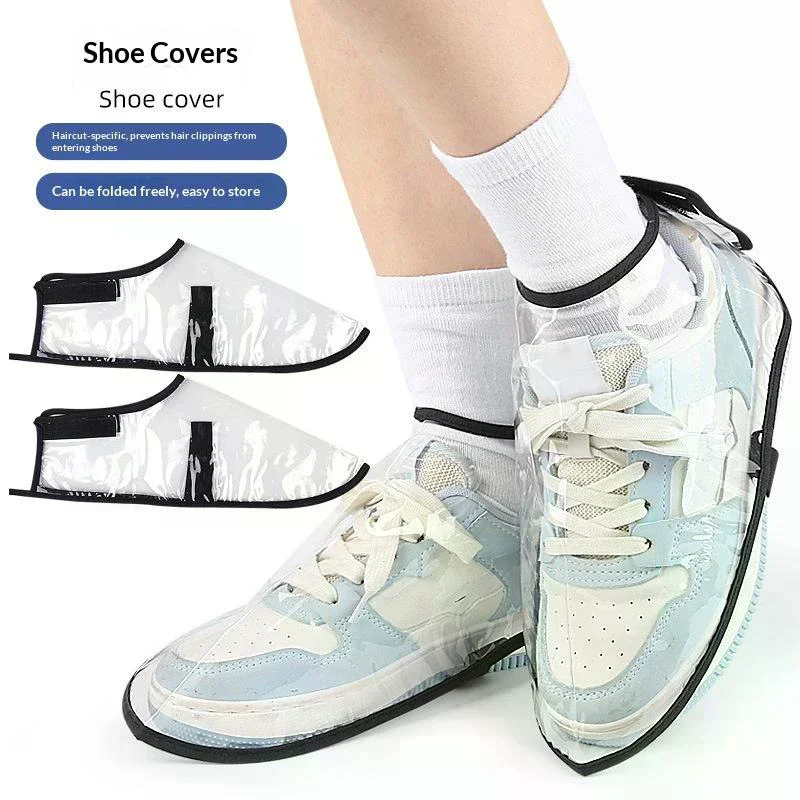 

1Pairs Barber Anti-shatter Hair Shoe Cover Transparent Beautiful For Professional Use In Barbershops Solve Pain Points