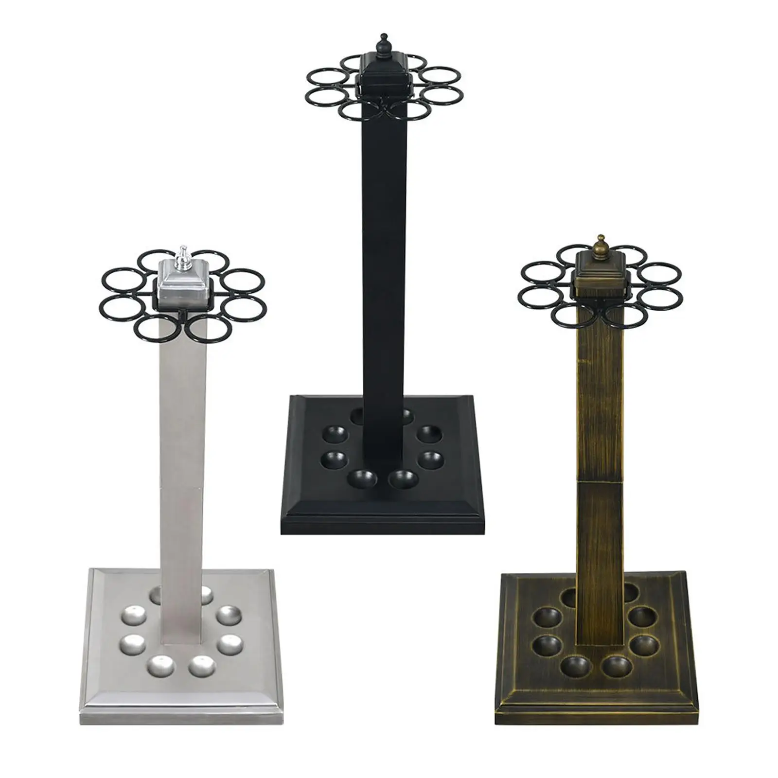 Pool Cue Rack 8 Holes Accessories Corner Stand for Club Party Game Room