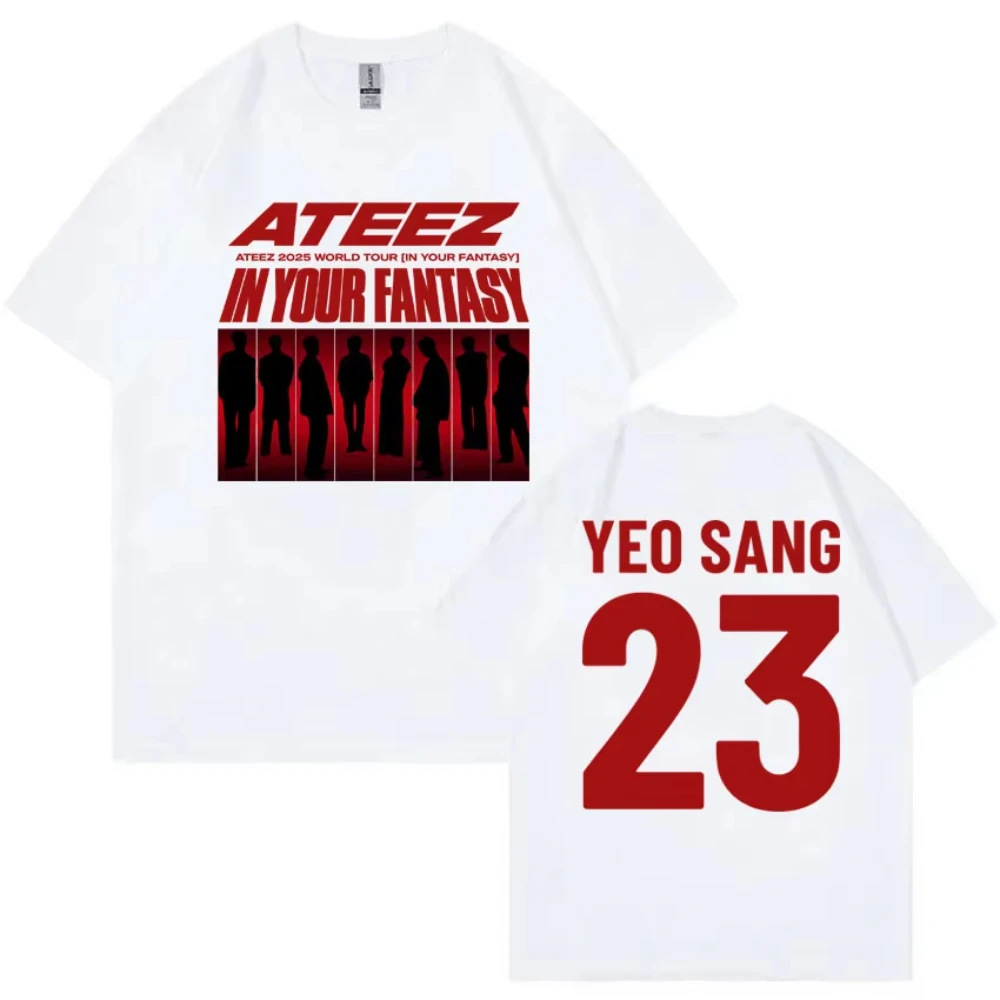 ATEEZ World Tour in Your Fantasy 23 Graphic T Shirts Men Women Kpop Streetwear Female Korean Fashion Trend Short Sleeve T-shirts