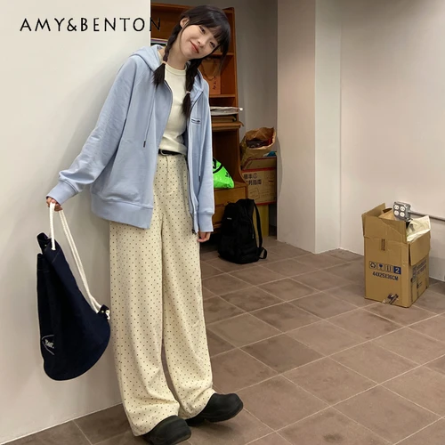 여성용 단색 캐주얼 루즈 레이지 윈드 카디건, 지퍼 후드 스웨터 재킷, 용수철 가을 신상, 2024  Best5