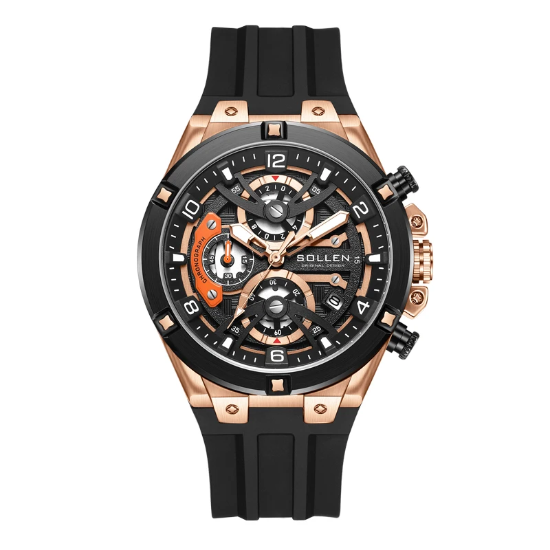 LOBINNI Men Watches Switzerland Luxury Brand Sapphire Waterproof Moon Phase Japan Miyota Quartz Movement Male Clock L3603M