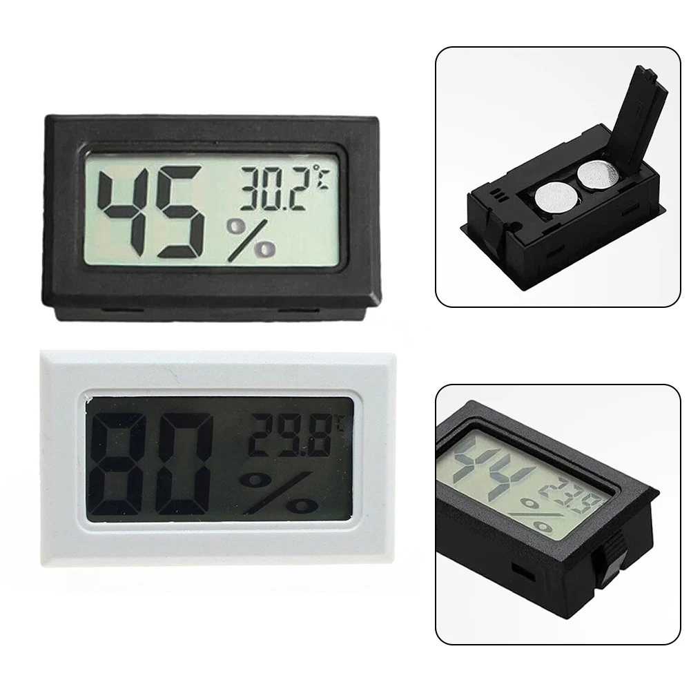 Fast Response Hygrometer Humidity Meter Tester High Accuracy Digital LCD Display Portable Size Suitable for Reptile Tanks