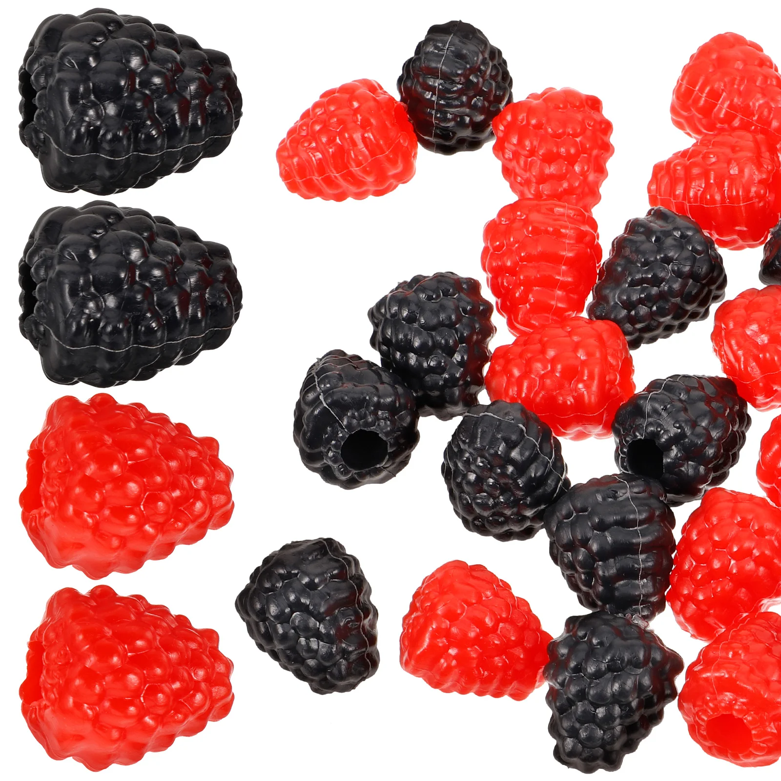 40 Pcs Artificial Home Decoration Ornaments Fruit Simulation Fake Raspberry Blueberry