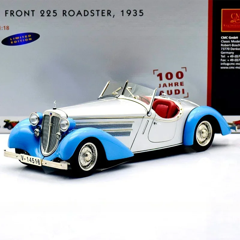CMC 1:18 Front 225 Roadster 1953 Blue Silver Simulation Limited Edition All Open Alloy Metal Static Car Model Toy Gift