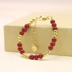 Charm Lovely Red Bracelet Baby Girls Lobster Clasp Pearl Beads Accessories Girls Yoga Christmas Wedding Gift Jewelry Fashion