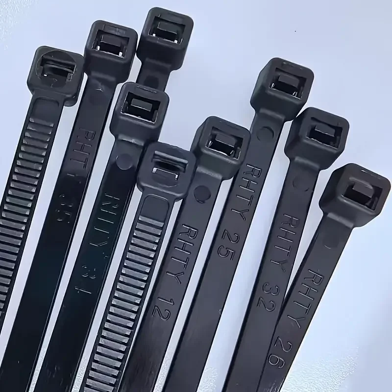 100-1000Pcs Plastic Nylon Cable Ties Self-locking Cord Ties Straps Adjustable Cables Fastening Loop Home Office Wire Zip Ties image 4