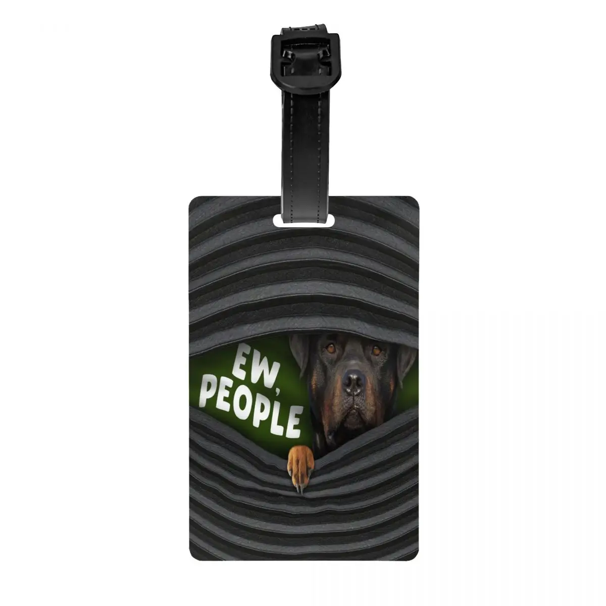 

Rottweiler Ew People Luggage Tag Metzgerhund Rott Rottie Dog Suitcase Baggage Privacy Cover ID Label