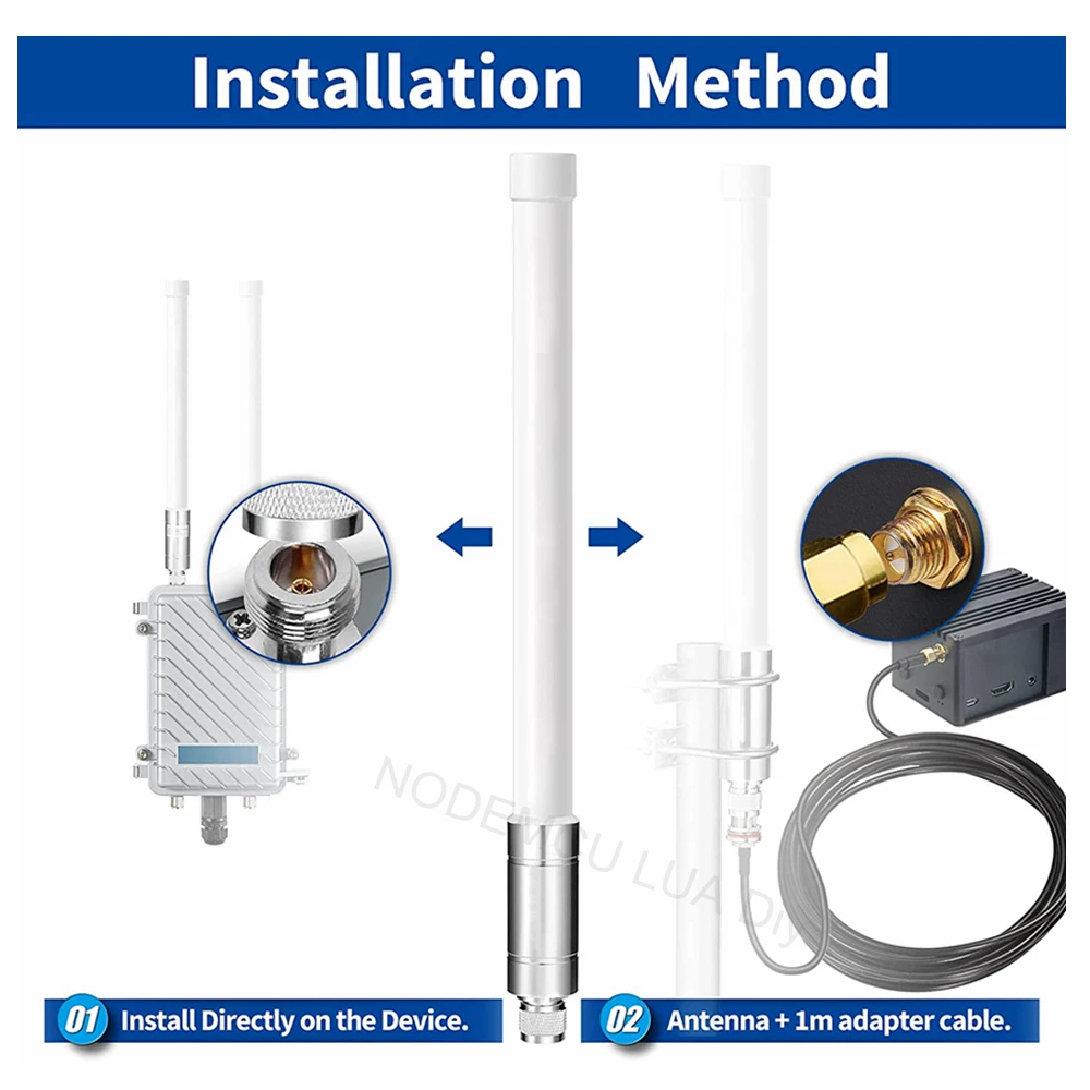 4dBi 915mhz Outdoor Long-Range Antenna with Cable for Helium Hotspot RAK MNTD V2 Nebra Bobcat