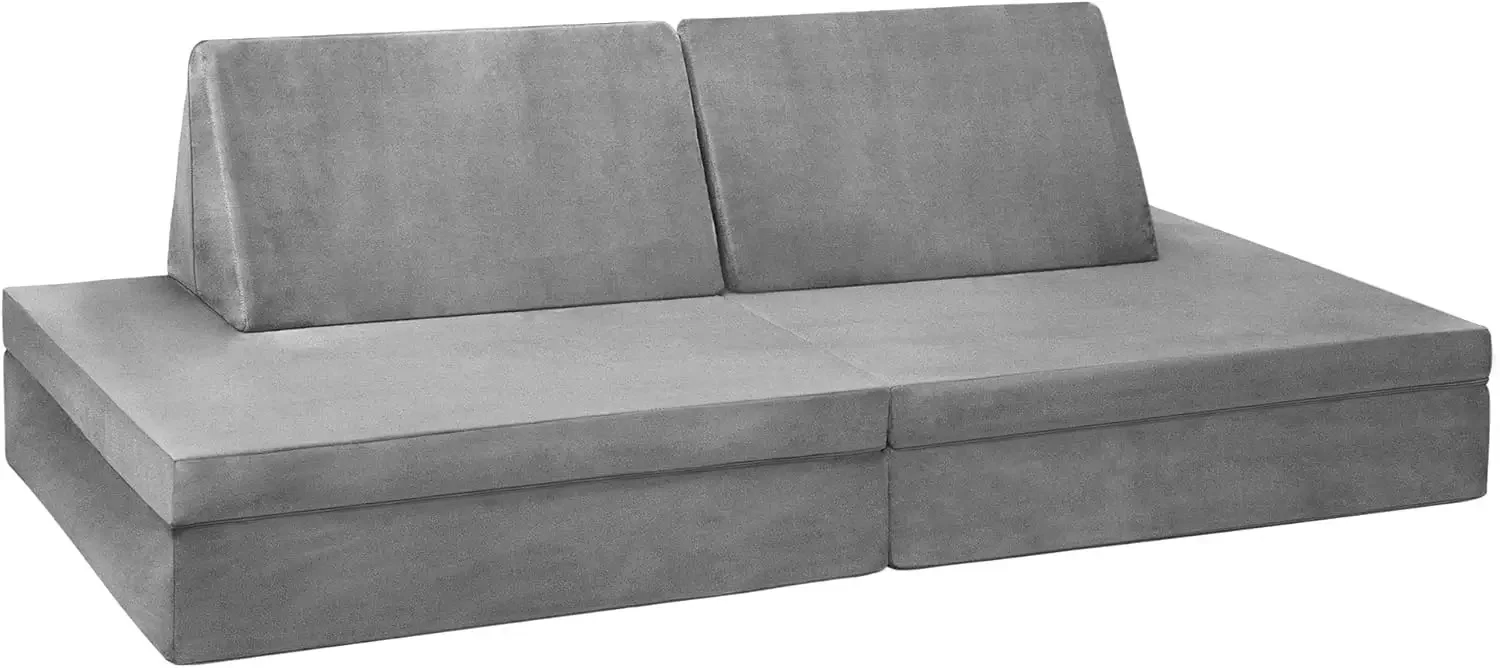 4-Piece Lounger and Play Set Sofa/Couch, Grey