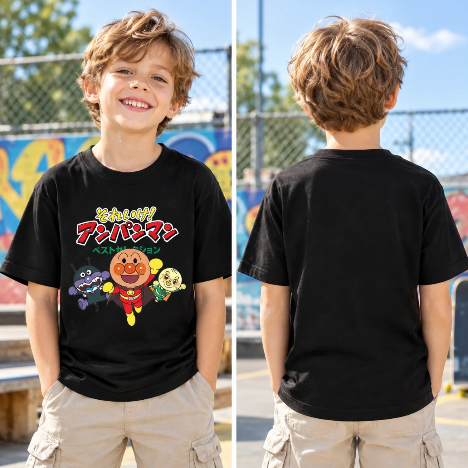 Short Sleeve Tee Graphic A-Anpanmans Adult T-shirt Cotton children t-shirts Gifts for Boyfriend Summer Tops Streetwear Vintage