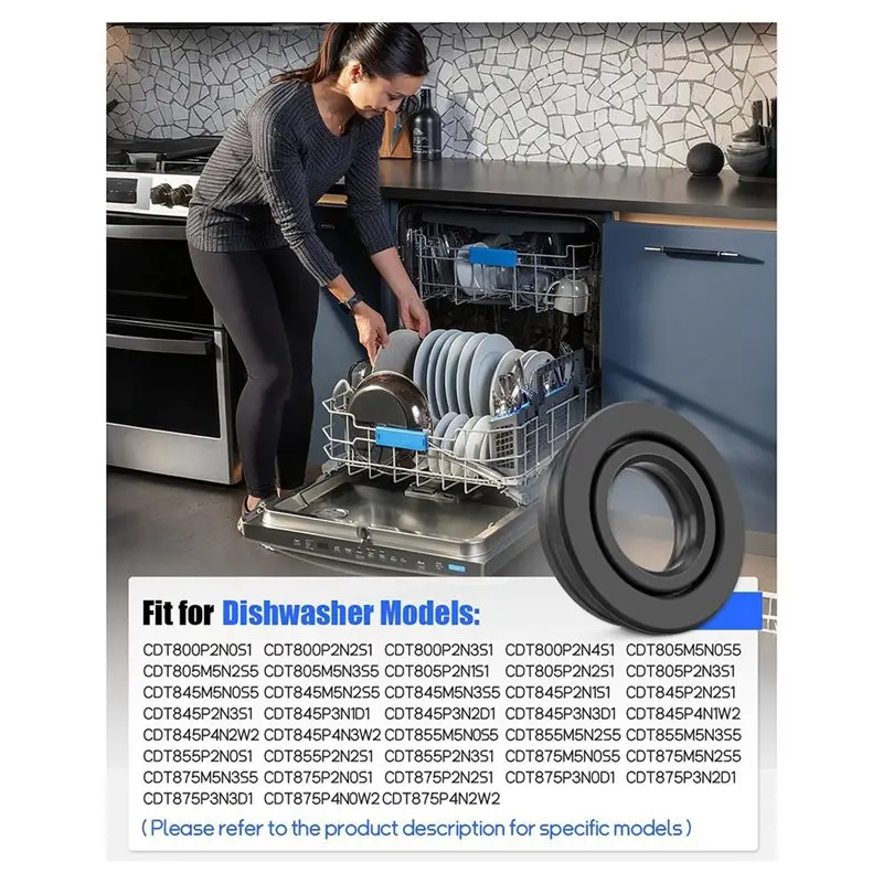 A55F-WD08X27458 Dishwasher Floating Seal Assembly ,Dishwasher Circulation Pump Inlet Grommet