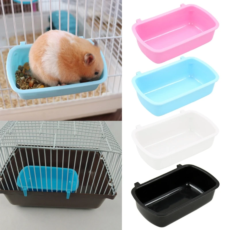 Small Pet Food Feeder Bowl Hamster Cage Hook Up Hanging Bowl Water Drinking Device Bird  Squirrel Rabbit Feeding Cup