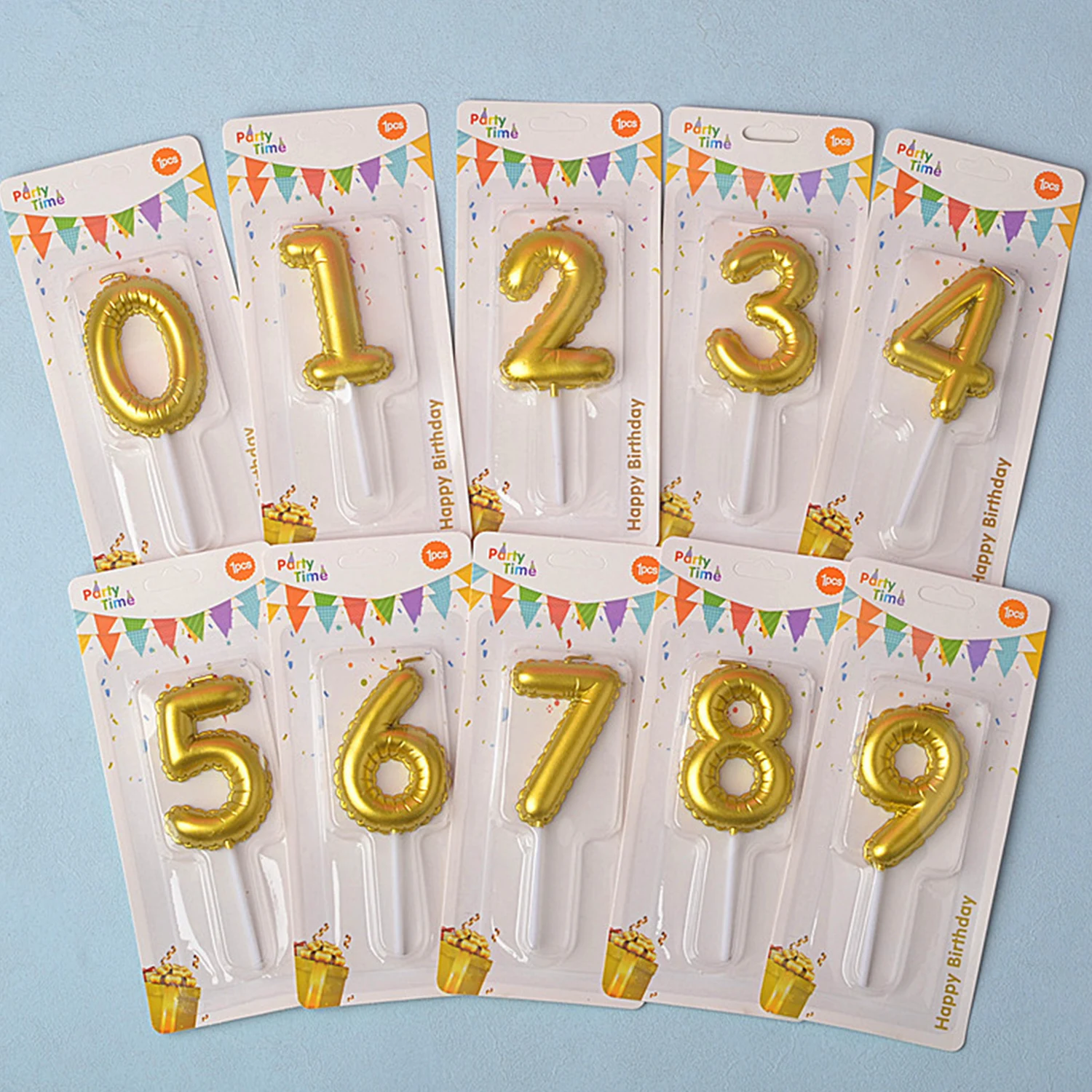 1 PC Happy Birthday Cake Decorated With Digital Candles Children's Delicate 0-9 Number Candles Party Decoration